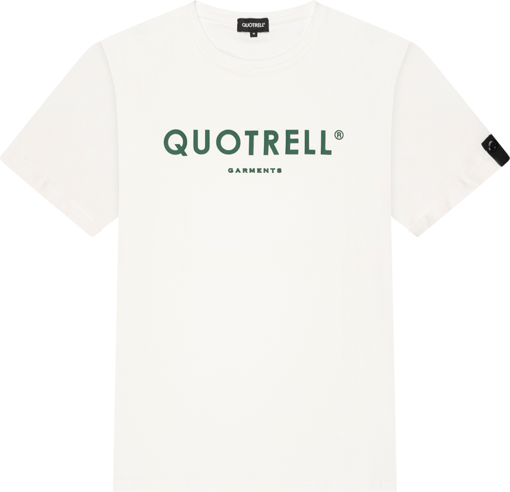 Quotrell Basic Garments T-shirt | Off White/green Wit
