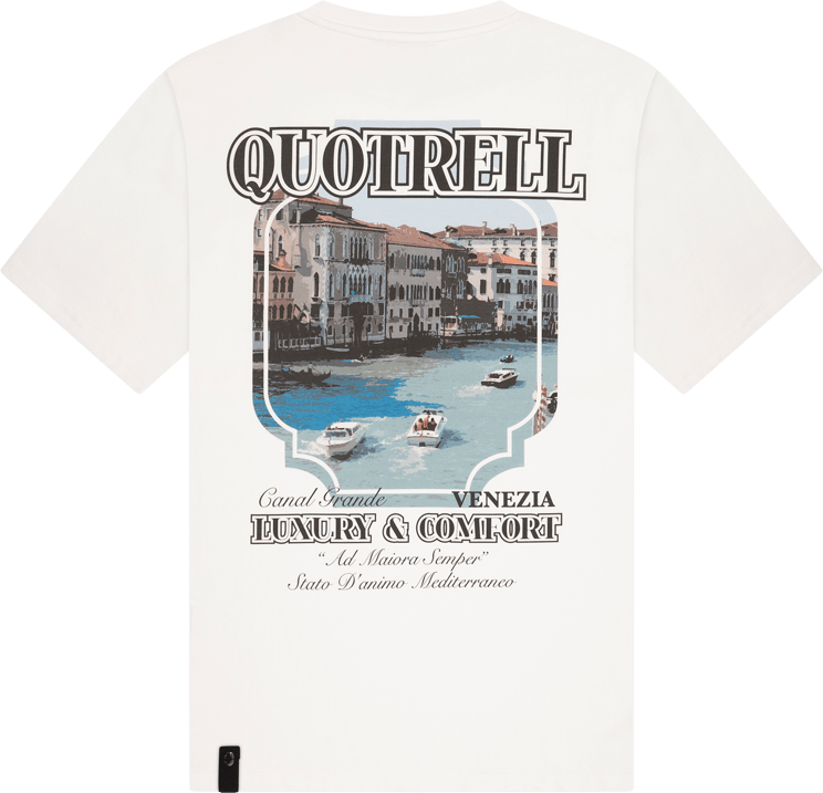 Quotrell Venezia T-shirt | Off White/black Wit