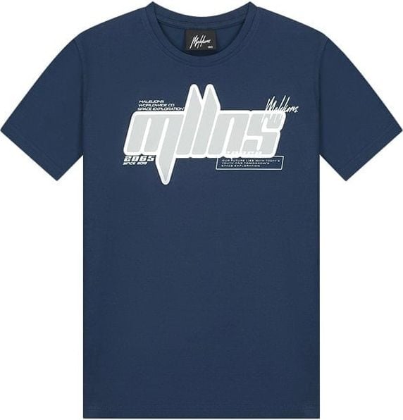 Malelions Malelions Junior Font T-Shirt - Navy/Mint Blauw