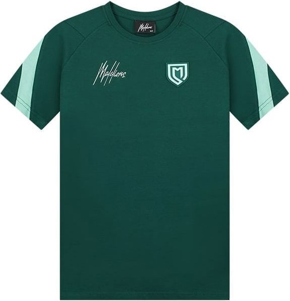 Malelions Malelions Junior Sport Pre-Match T-Shirt - Dark Green/Mint Groen
