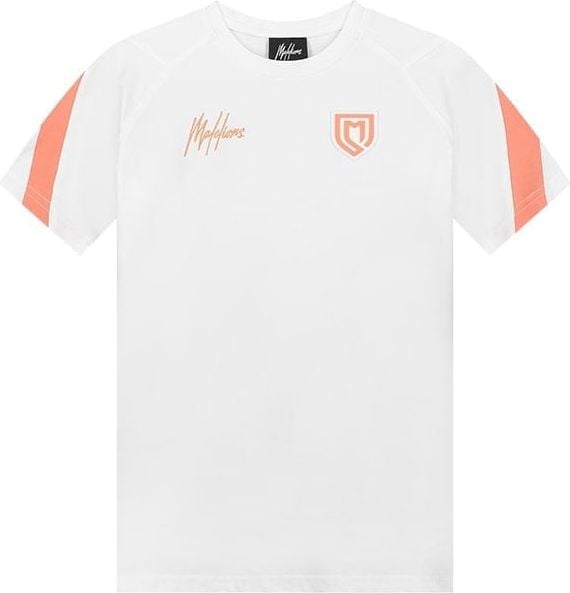 Malelions Malelions Junior Sport Pre-Match T-Shirt - White/Coral Wit