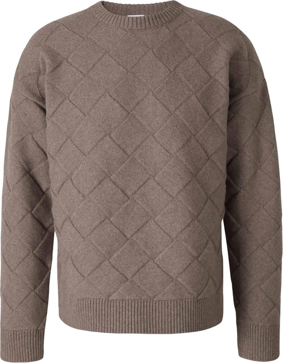 Bottega Veneta Intreccio Wool Sweater Taupe