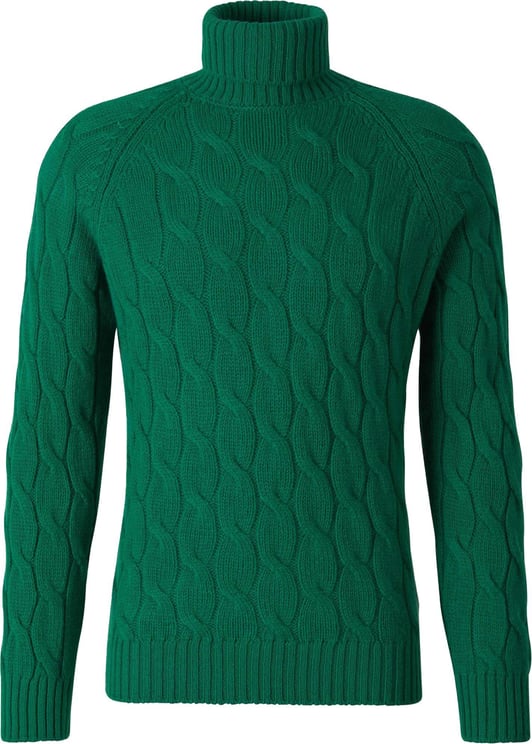 Gran Sasso Wool Braided Sweater Groen