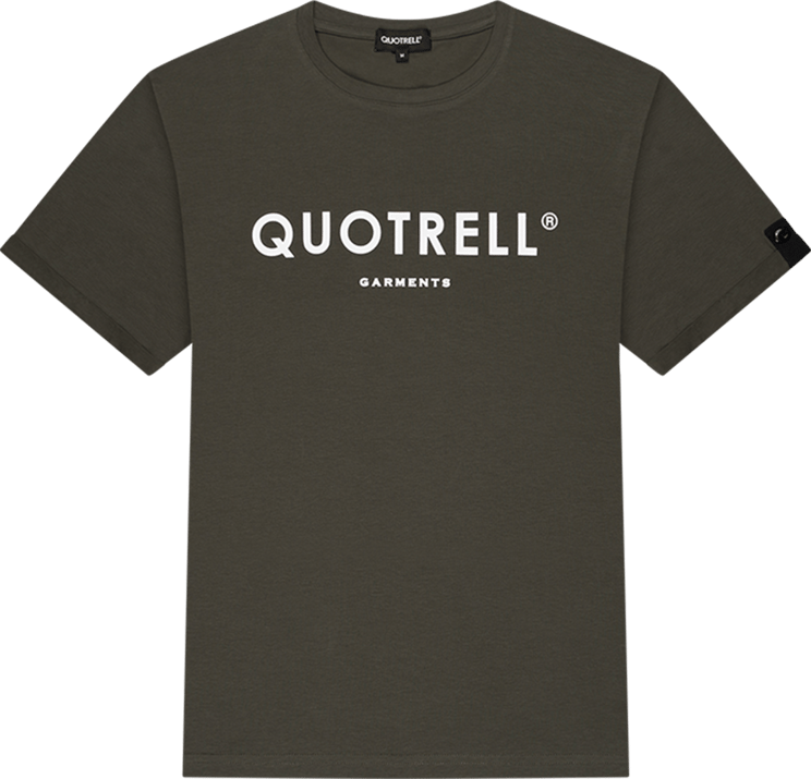 Quotrell Basic Garments T-shirt | Army/white Blauw