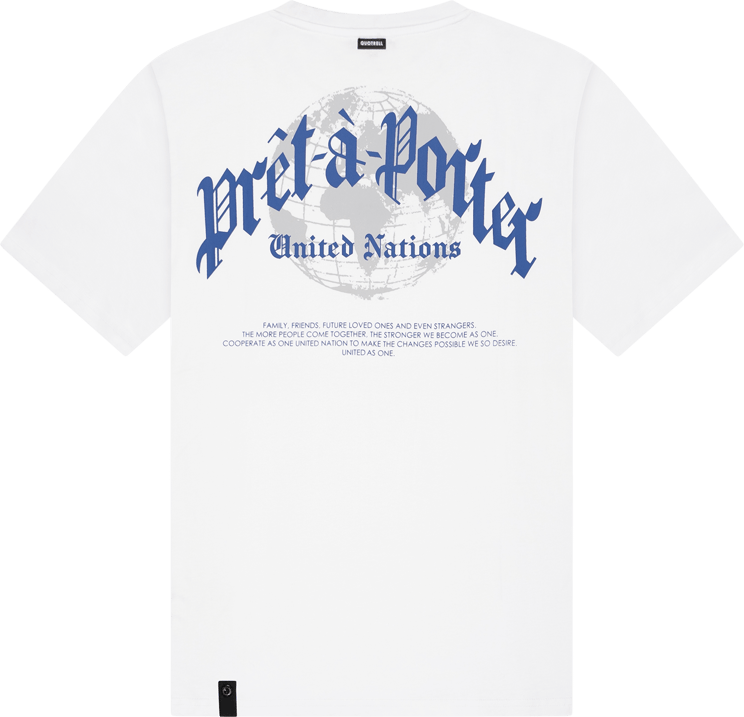 Quotrell Global Unity T-shirt | White/cobalt Groen