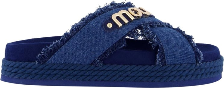 MOU Dames Criss-Cross Sandal Blauw