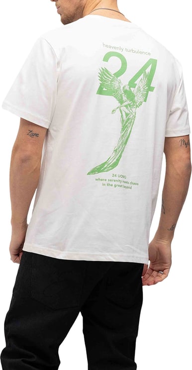 24 Uomo Heavenly Turbulence T-shirt Off-White Wit