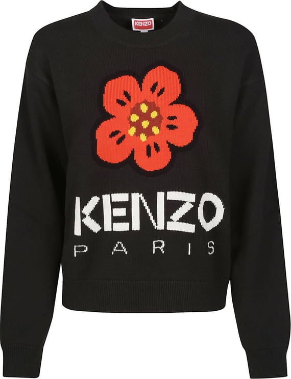 Kenzo Boke Placed Sweater Black Zwart