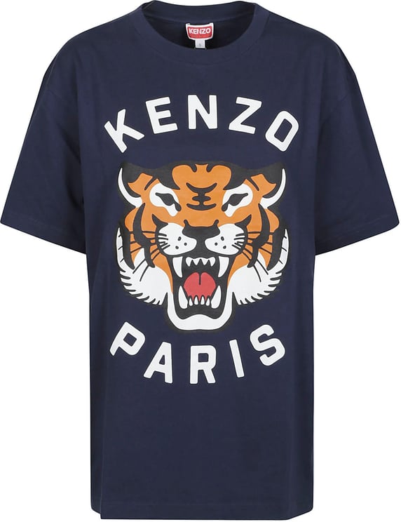 Kenzo Lucky Tiger Oversize T-shirt Blue Blauw