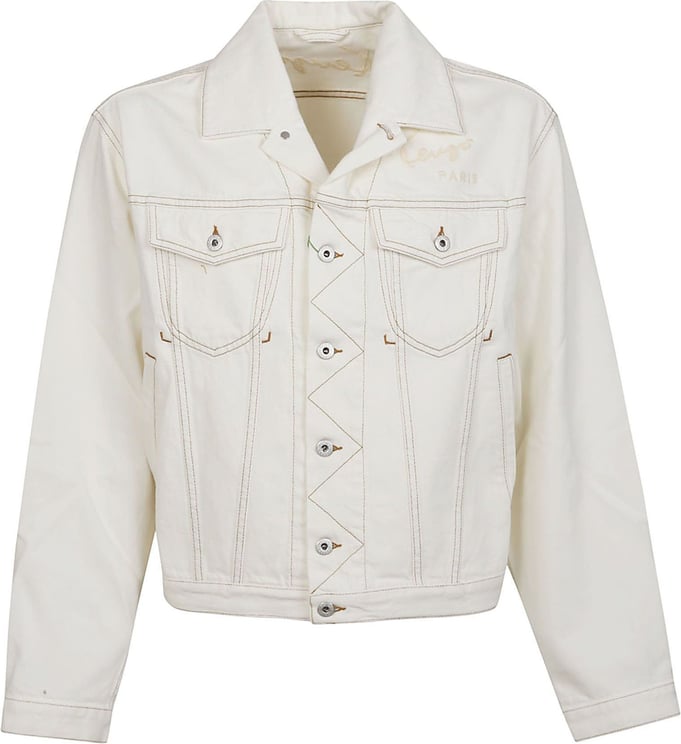 Kenzo Kenzo Creations Trucker Jacket White Wit