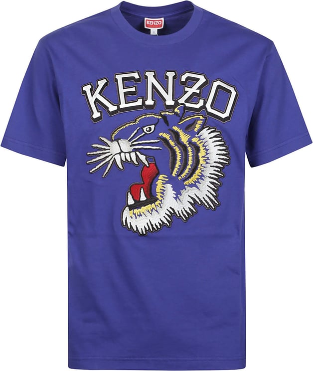 Kenzo Tiger Varsity Classic T-shirt Blue Blauw