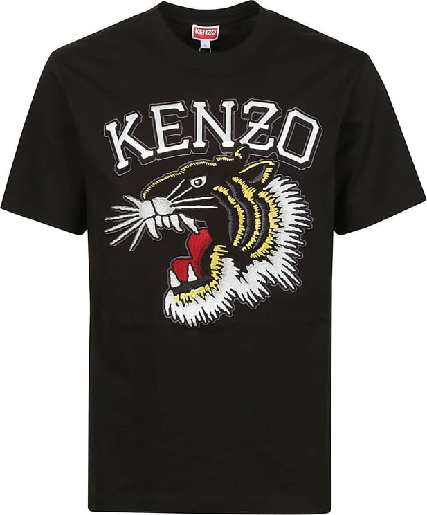 Kenzo Tiger Varsity Classic T-shirt Black Zwart