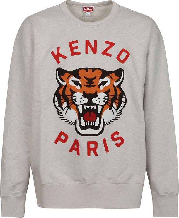 Kenzo Lucky Tiger Oversize Sweatshirt Grey Grijs