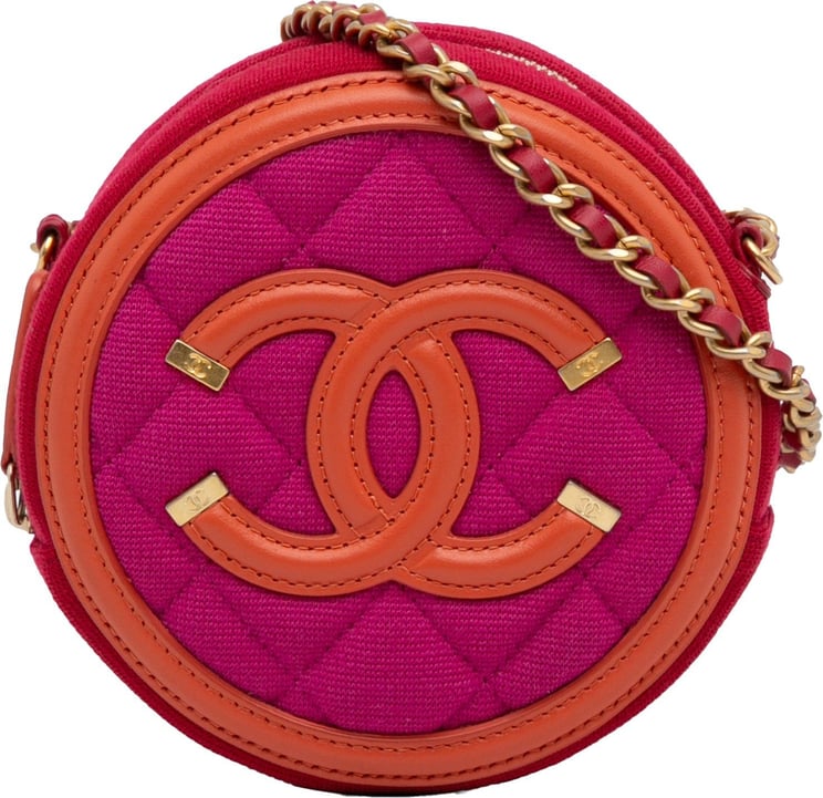 Chanel CC Filigree Crossbody Bag Roze