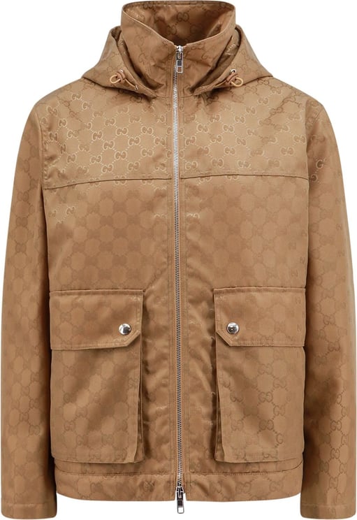 Gucci GG nylon padded jacket Beige