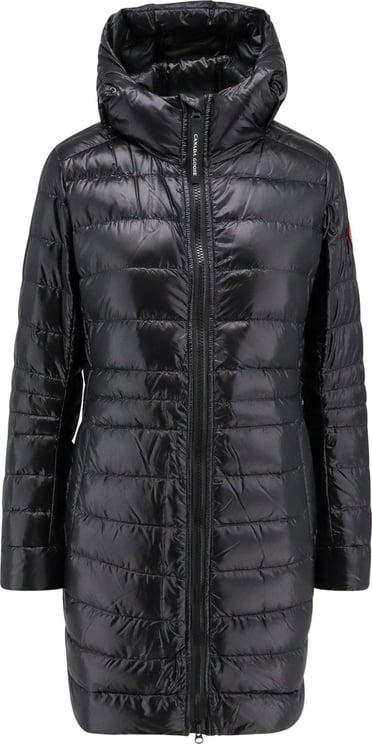 Canada Goose Padded and quilted long jacket Zwart