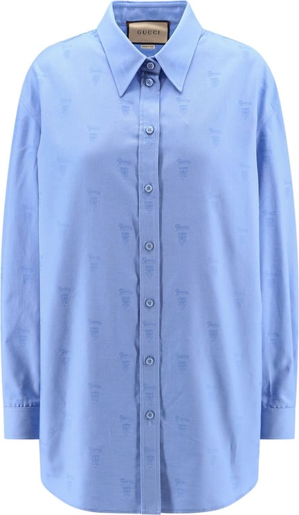 Gucci Oxford cotton shirt Blauw