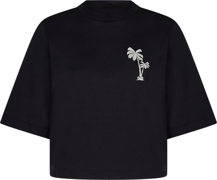 Palm Angels Palm Angels T-shirts And Polos Black Zwart