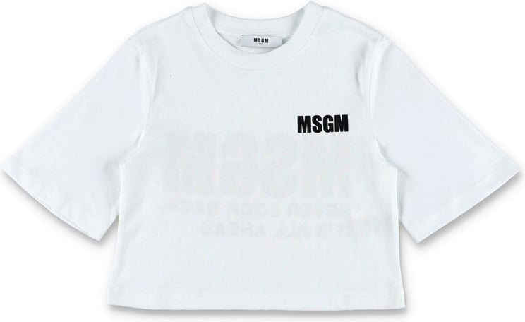 MSGM CROPPED TEE Wit