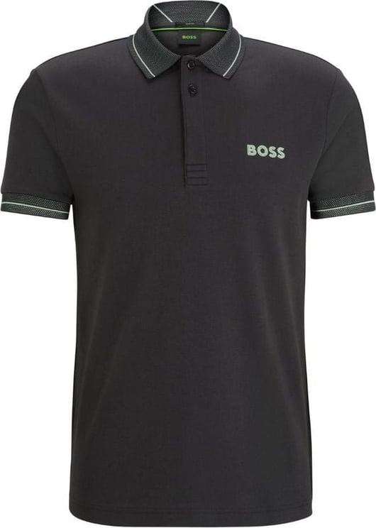 Hugo Boss BOSS Paul 1 Curved Polo Charcoal Divers