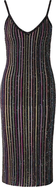 Missoni Glitter Striped Dress Zwart