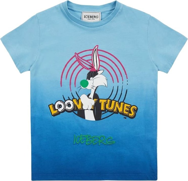 Iceberg Kids - T-shirt with cartoon graphics Blauw