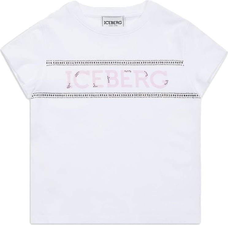 Iceberg Kids - White T-shirt with flowers and logo Wit
