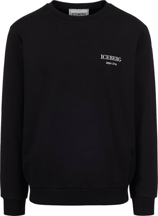 Iceberg Crewneck sweatshirt with logo Zwart