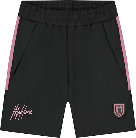 Malelions Malelions Sport Fielder Shorts - Black/Mauve Zwart