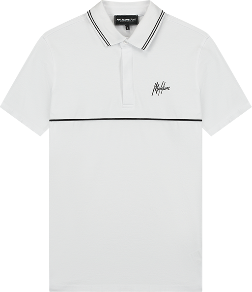 Malelions Malelions Sport Counter Polo - White Wit