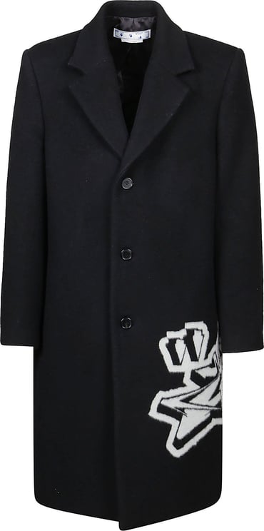 OFF-WHITE Graff Wool Skate Sb Coat Black Zwart