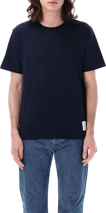 Thom Browne RELAXED FIT SS TEE W/ SIDE SLIT IN MEDIU Blauw