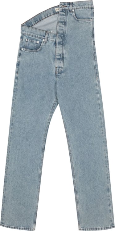 Y-project Asymmetric Waist Jeans Evergreen Ice Blue Blauw