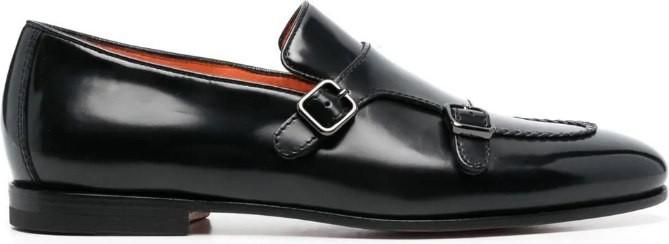 Santoni Flat Shoes Black Zwart