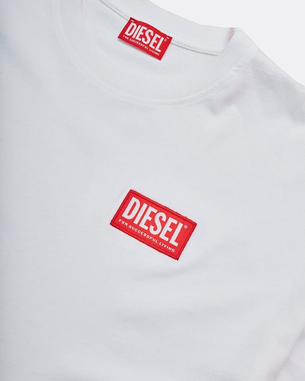 Diesel T-shirt T-Nlabel L1 Bianca Wit
