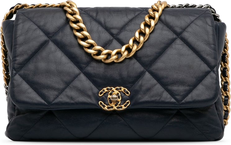 Chanel Large 19 Flap Bag Blauw