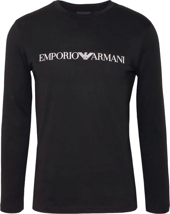 EA7 Emporio Armani Long Sleeve Print Black Zwart