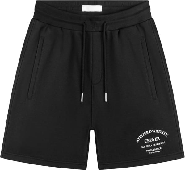 Croyez croyez atelier shorts - black/white Zwart