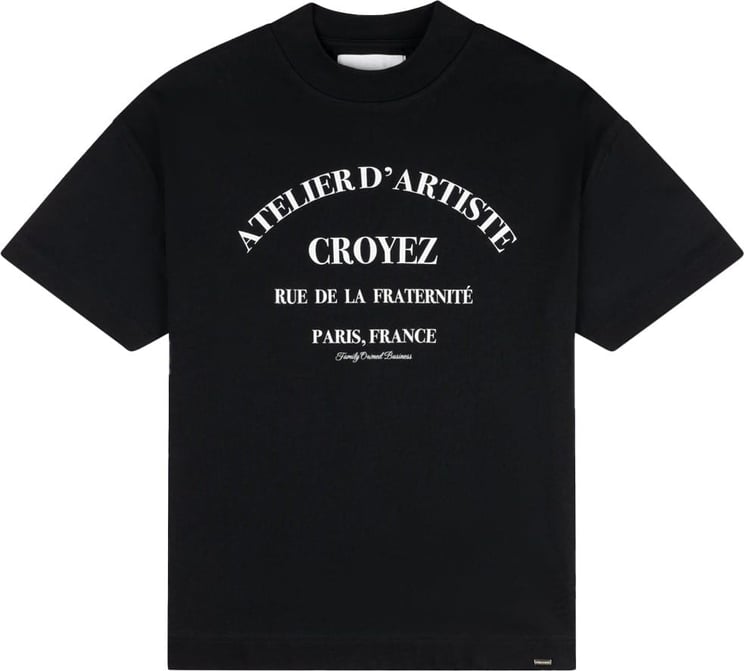 Croyez croyez atelier t-shirt - black/white Zwart