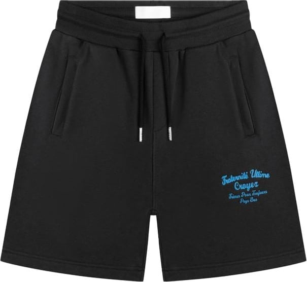 Croyez croyez fraternité shorts - vintage black/royal blue Zwart