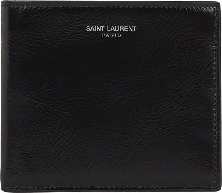 Saint Laurent Logo Leather Wallet Divers