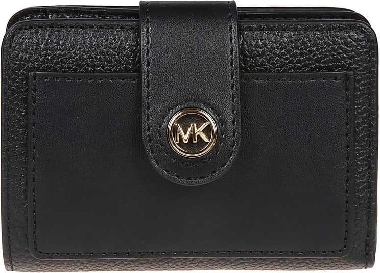 Michael Kors Small Compact Pocket Wallet Black Zwart