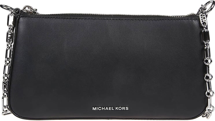 Michael Kors Medium Chain Link Pouchette Bag Black Zwart