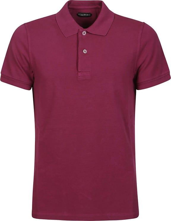 Tom Ford Tennis Piquet Short Sleeve Polo Shirt Red Rood