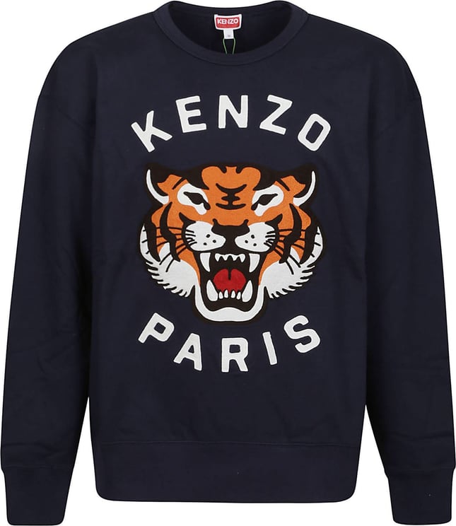 Kenzo Lucky Tiger Oversize Sweatshirt Blue Blauw