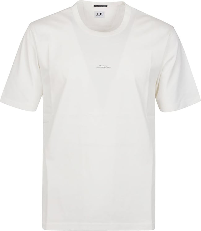 CP Company Metropolis Mercerized Jersey Logo Print T-shirt White Wit
