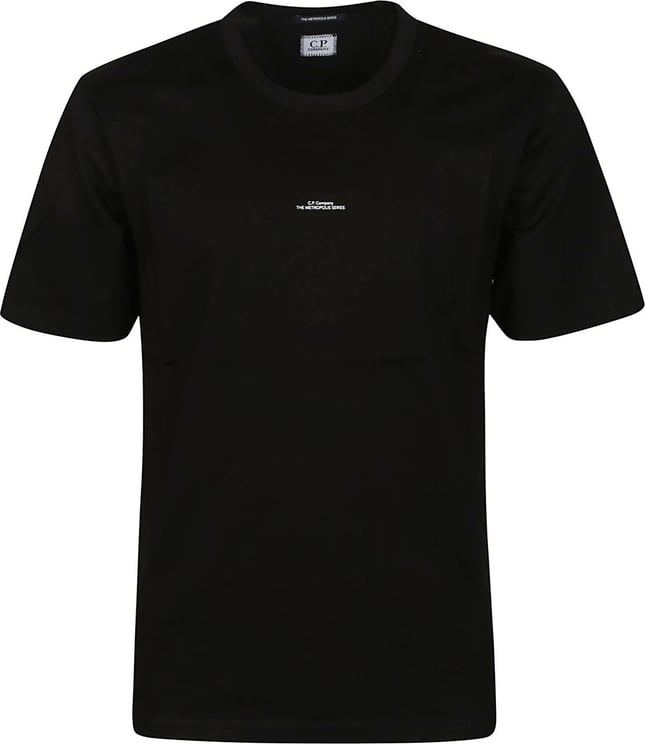 CP Company Metropolis Mercerized Jersey Logo Print T-shirt Black Zwart