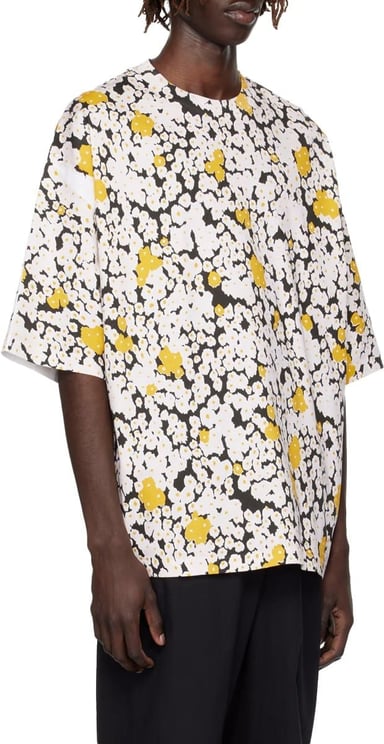 Lanvin Flowers tee shirt iconic Geel