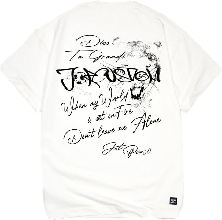 JORCUSTOM Panther Loose Fit T-Shirt White Wit