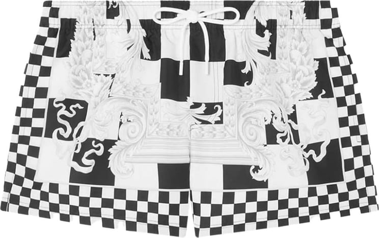 Versace Barocco-motif checkerboard-print sw Divers